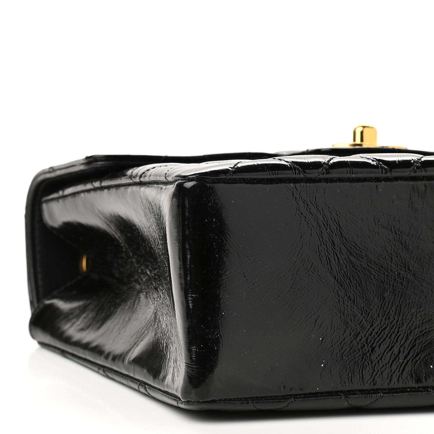 Chanel Patent Quilted Small Kelly Flap Bag Black 7 of 10