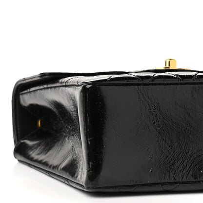 Chanel Patent Quilted Small Kelly Flap Bag Black 7 of 10