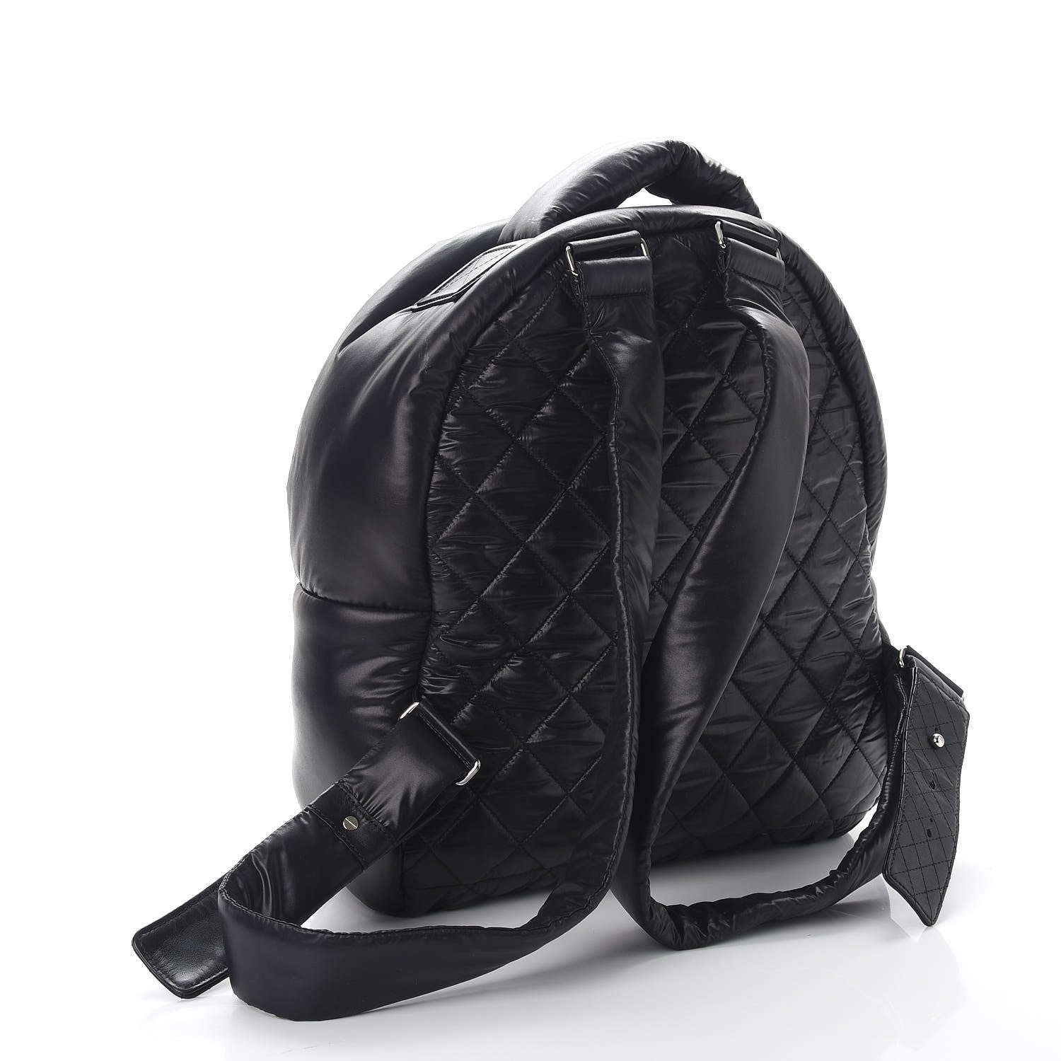 Chanel Nylon Quilted Coco Cocoon Backpack Black 3 of 10