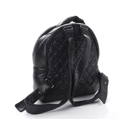 Chanel Nylon Quilted Coco Cocoon Backpack Black 3 of 10
