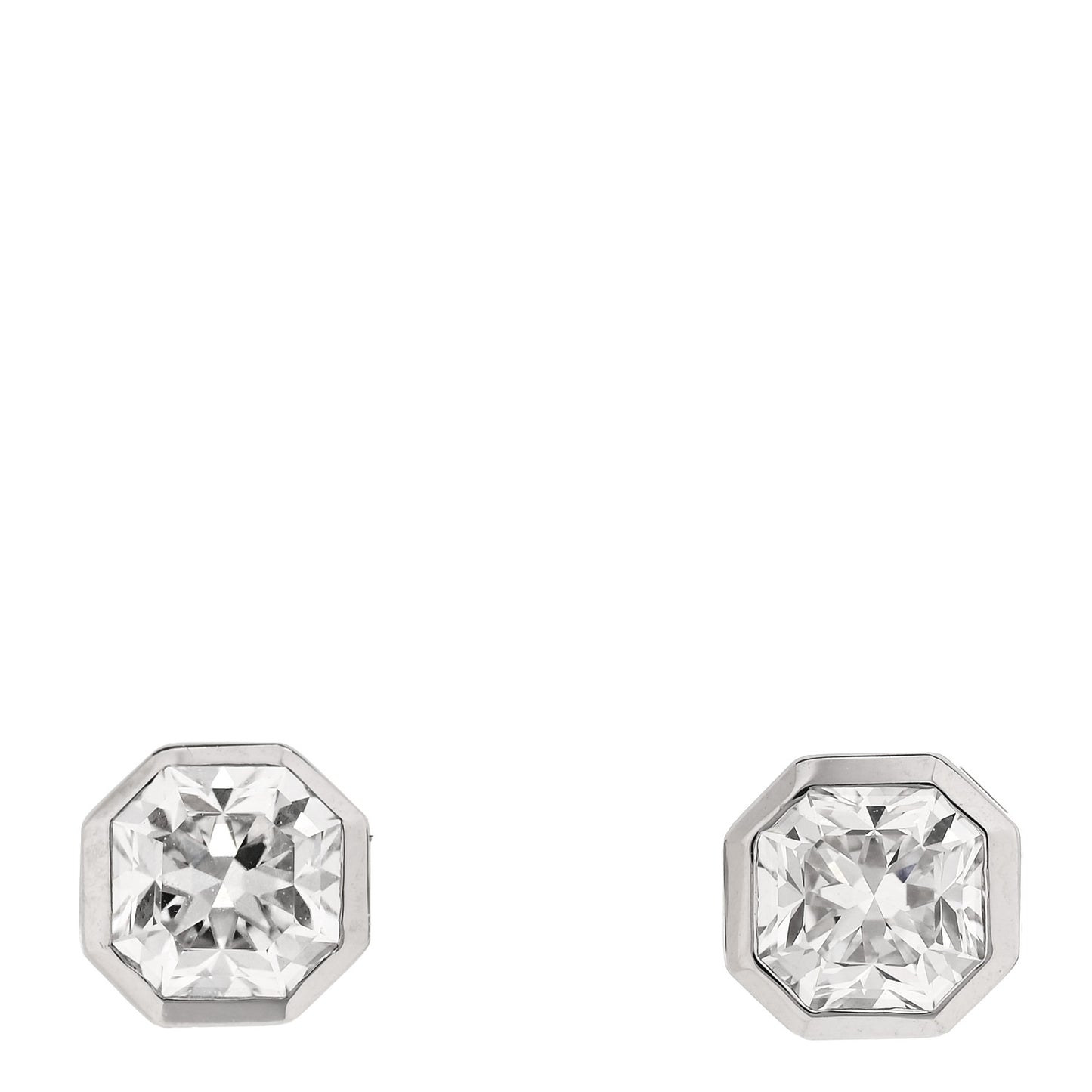 Platinum Diamond .90ct Lucida Bezel Solitaire Earrings