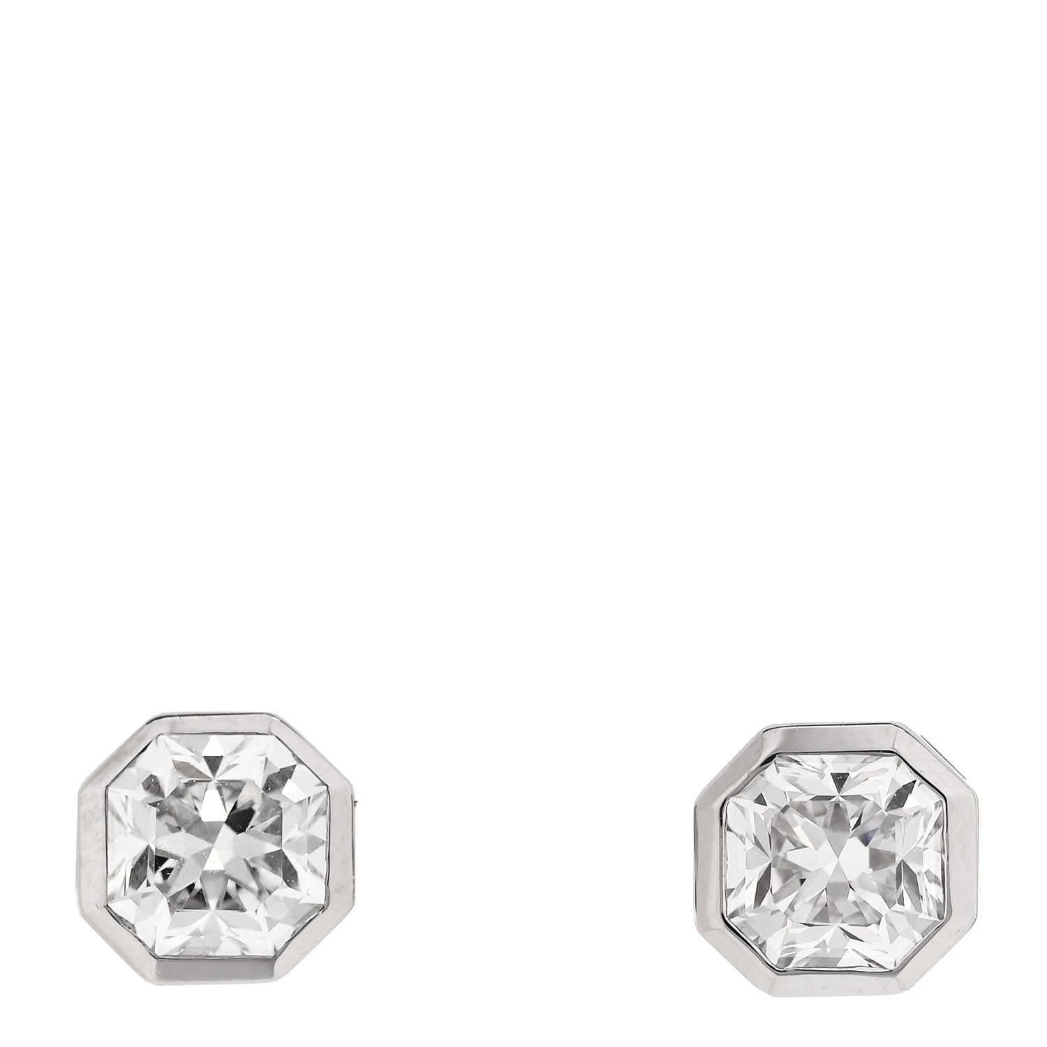 Tiffany Platinum Diamond .90ct Lucida Bezel Solitaire Earrings 1 of 6