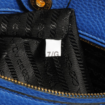 Prada Vitello Daino Shopping Tote Azzurro 8 of 11