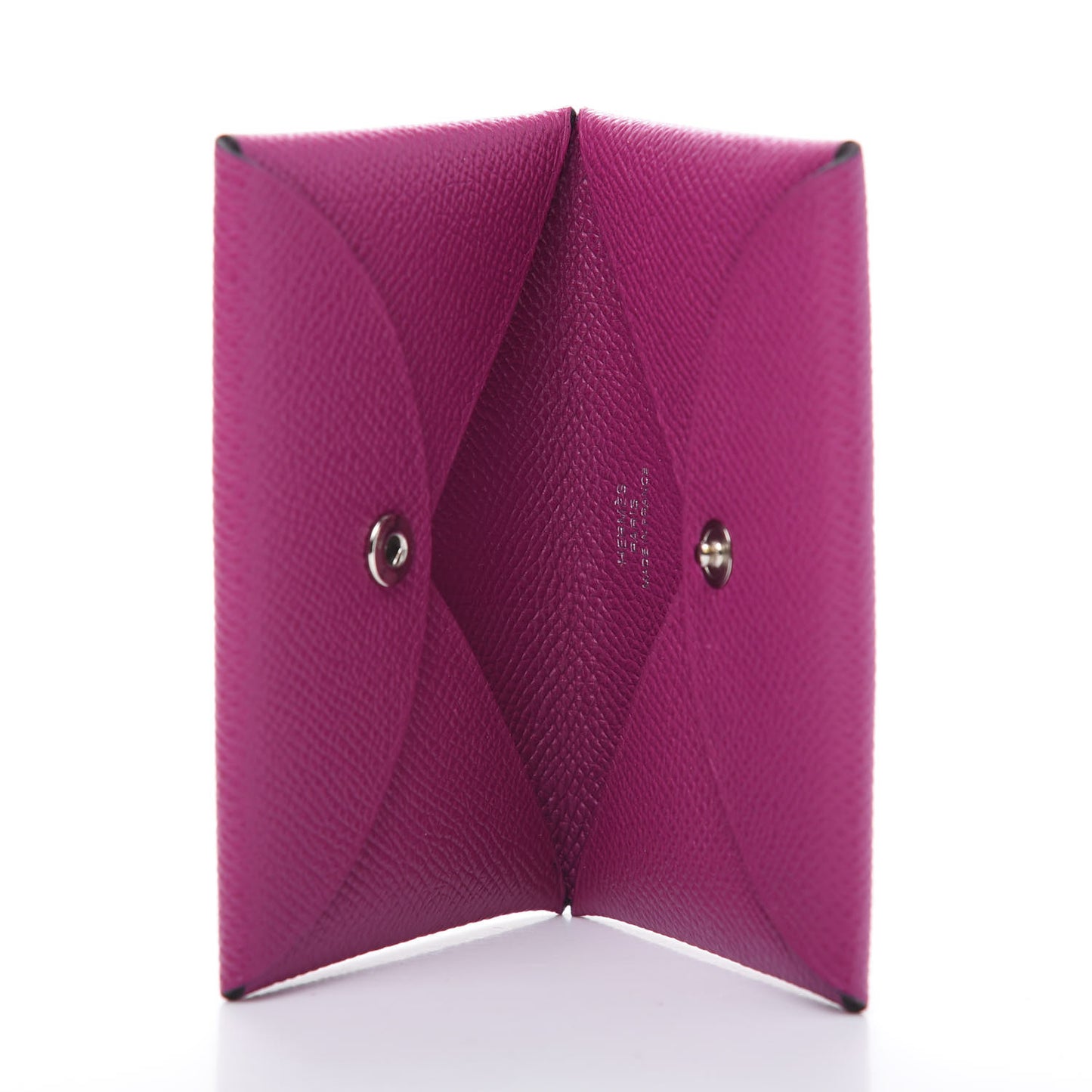 Epsom Calvi Card Case Rose Pourpre