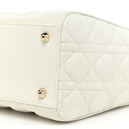 Christian Dior Lambskin Cannage Large Lady Dior White 6 of 7