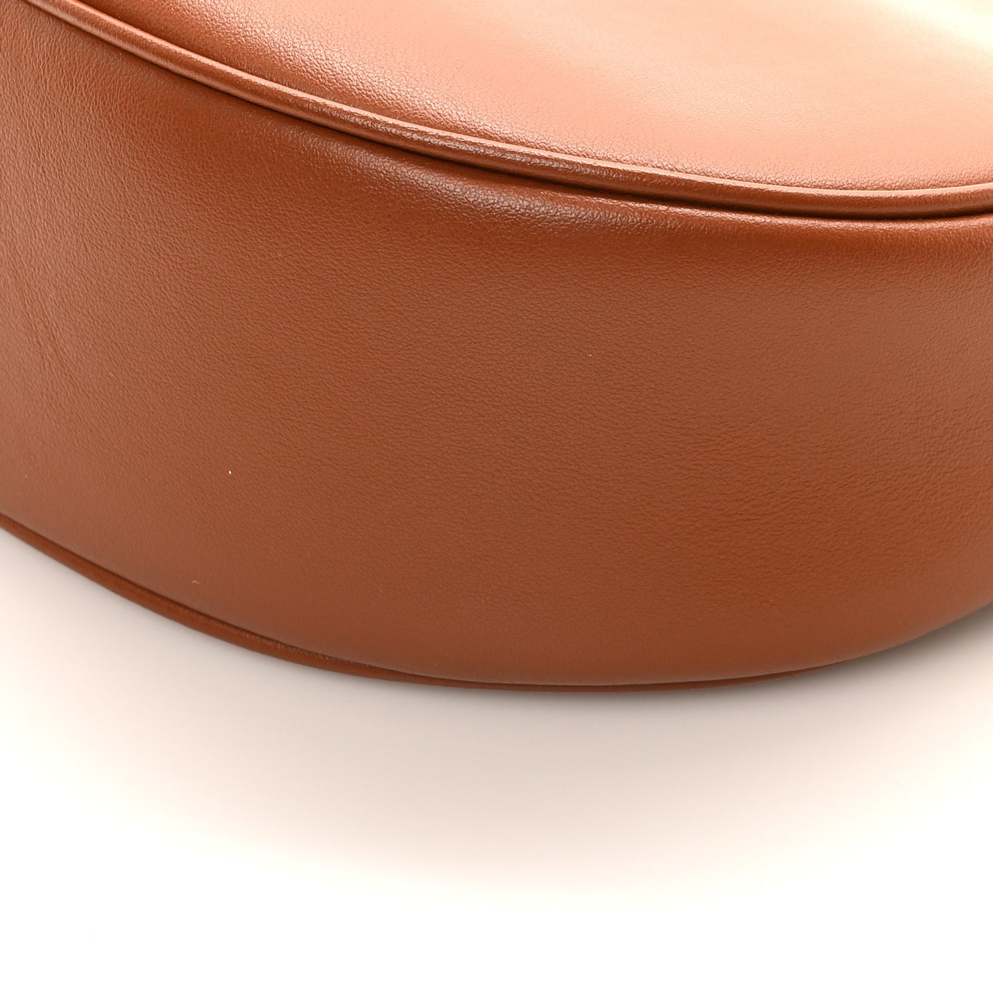 Smooth Calfskin Medium Chain Strap Ava Shoulder Bag Tan