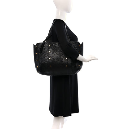 Jimmy Choo Grained Calfskin Studded Lockett Shopper Tote Black 2 of 9
