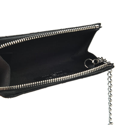 Chanel Caviar Camellia Quilted Key Holder Case Black 6 of 8