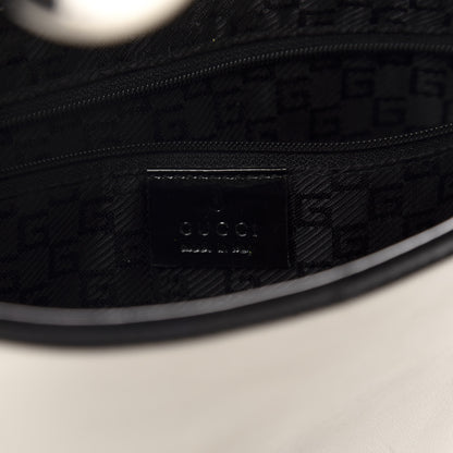 Gucci Calfskin Jackie O Hobo White Black 9 of 11