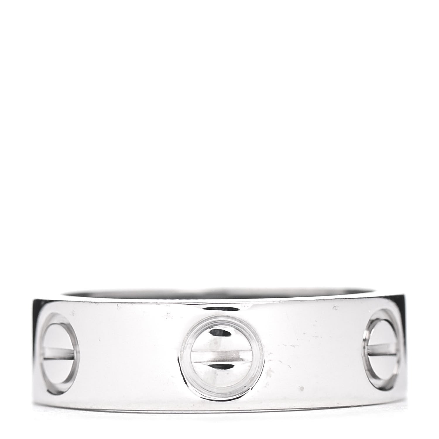 Cartier 18K White Gold 5.5mm LOVE Ring 49 4.75 3 of 4
