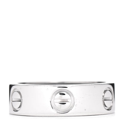Cartier 18K White Gold 5.5mm LOVE Ring 49 4.75 3 of 4