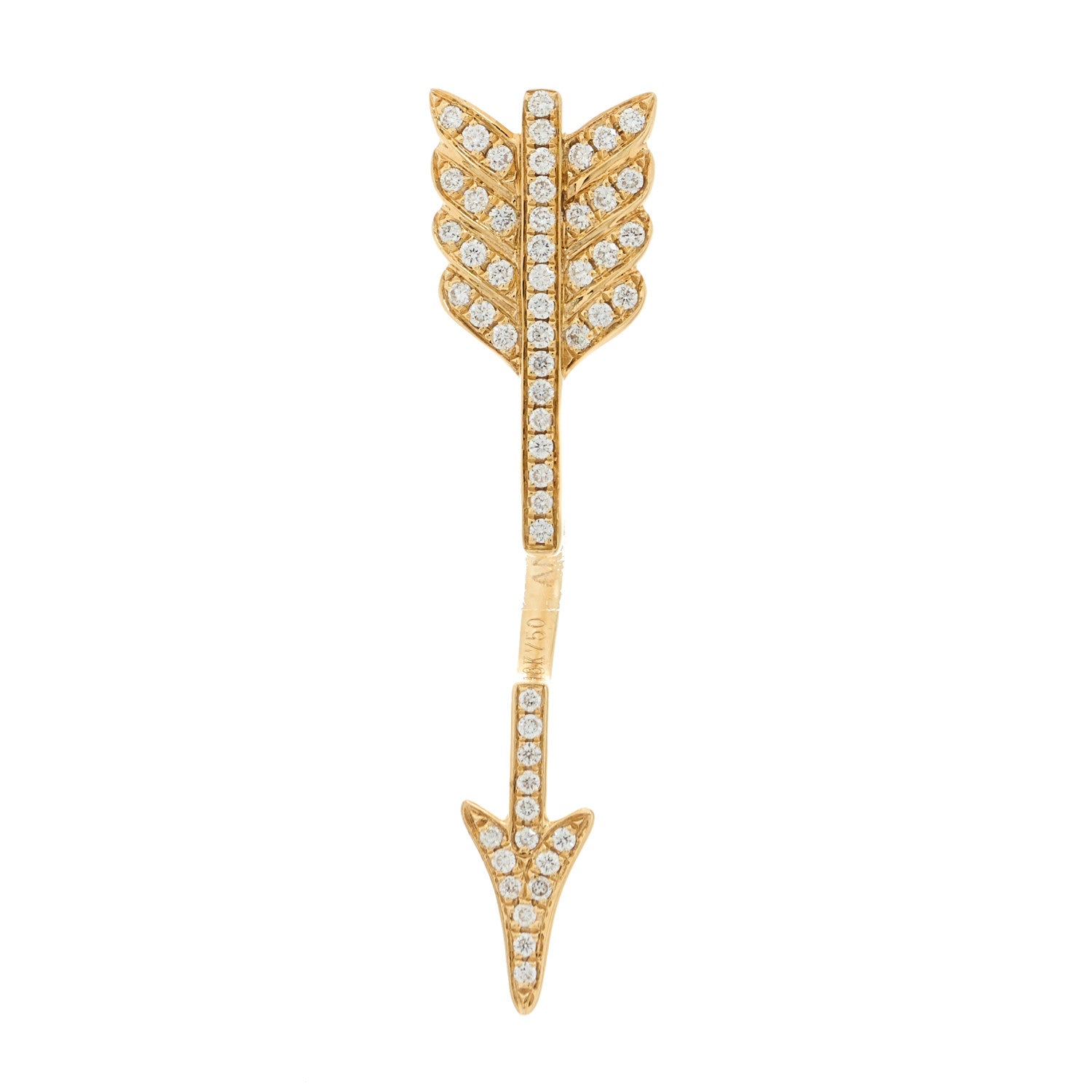 Anita Ko 18K Yellow Gold Diamond Arrow Single Earring 1 of 4