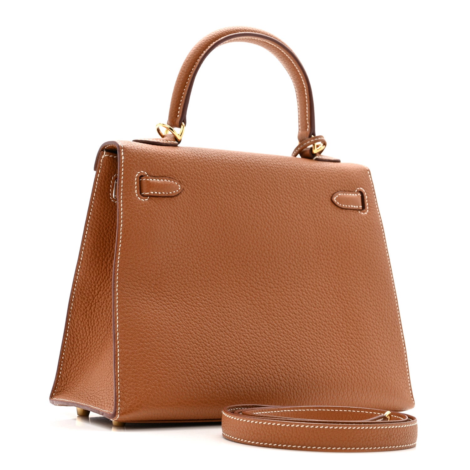 Hermes Togo Horseshoe Kelly Sellier 25 Gold Capucine 3 of 12