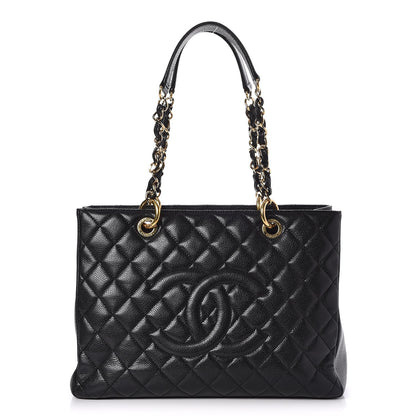 Chanel Caviar Quilted Grand Shopping Tote GST Black 1 of 7