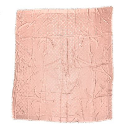 Louis Vuitton Silk Wool Monogram Shawl Natural 1 of 4