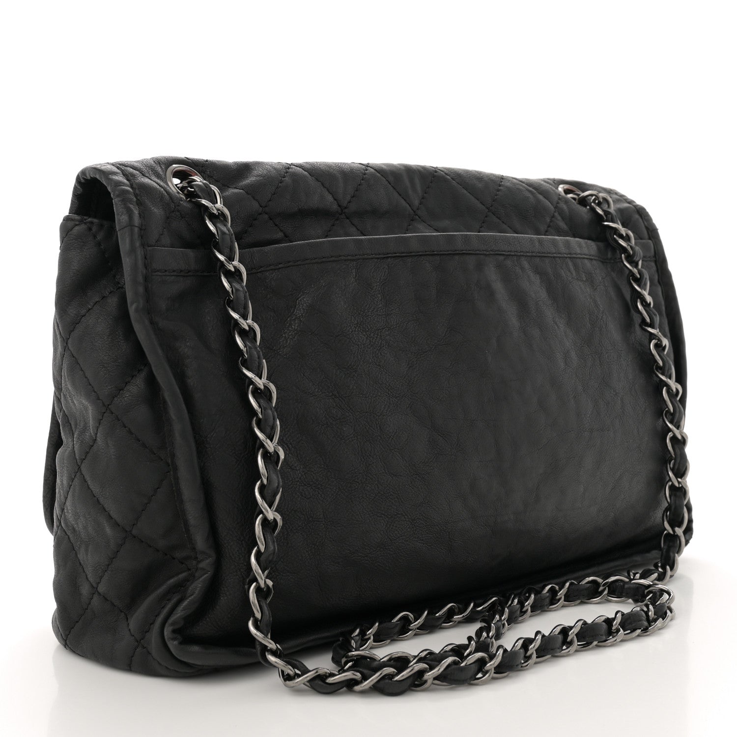 Chanel Grained Calfskin Large Natural Beauty Flap Black 3 of 11