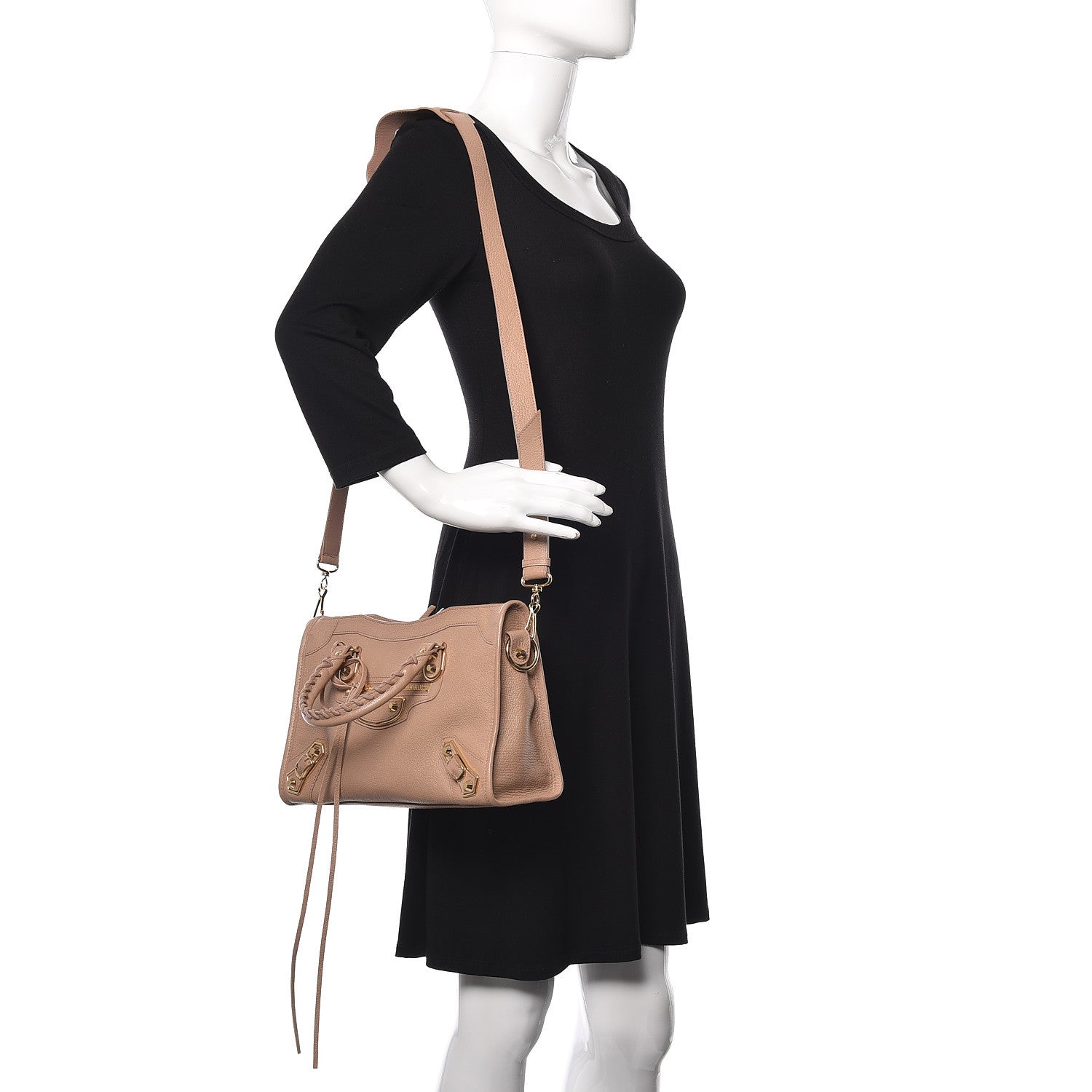 Balenciaga Chevre Gold Metallic Edge Hardware S City Rose Des Sables 2 of 11