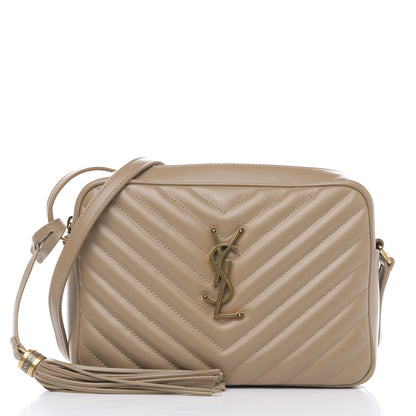 Saint Laurent Calfskin Matelasse Monogram Lou Camera Bag Dark Latte 1 of 11