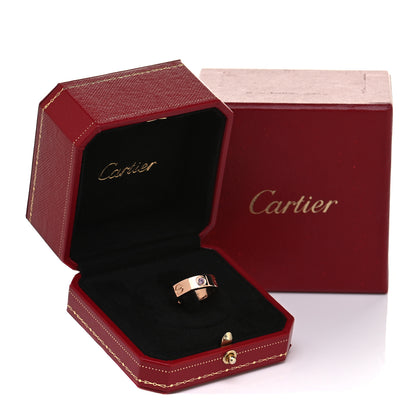 Cartier 18K Pink Gold Pink Sapphire 5.5mm LOVE Ring 48 4.5 5 of 5