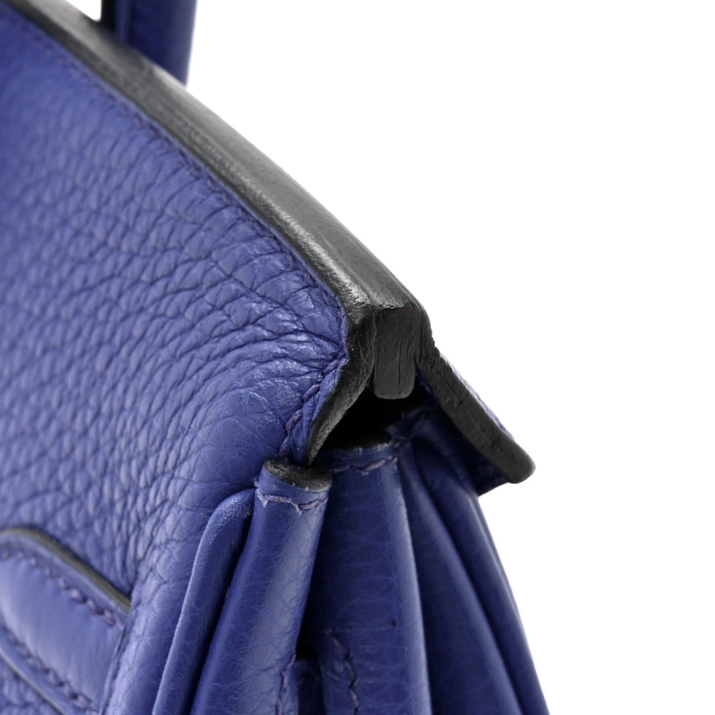 Taurillon Clemence Birkin 25 Bleu Electrique