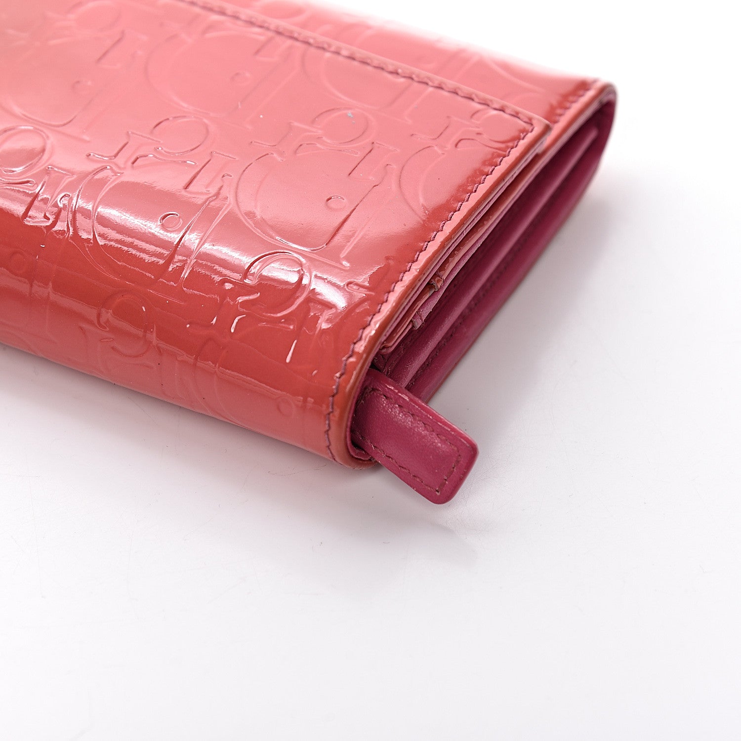 Christian Dior Patent Ultimate Chain Wallet Fushia 16 of 17