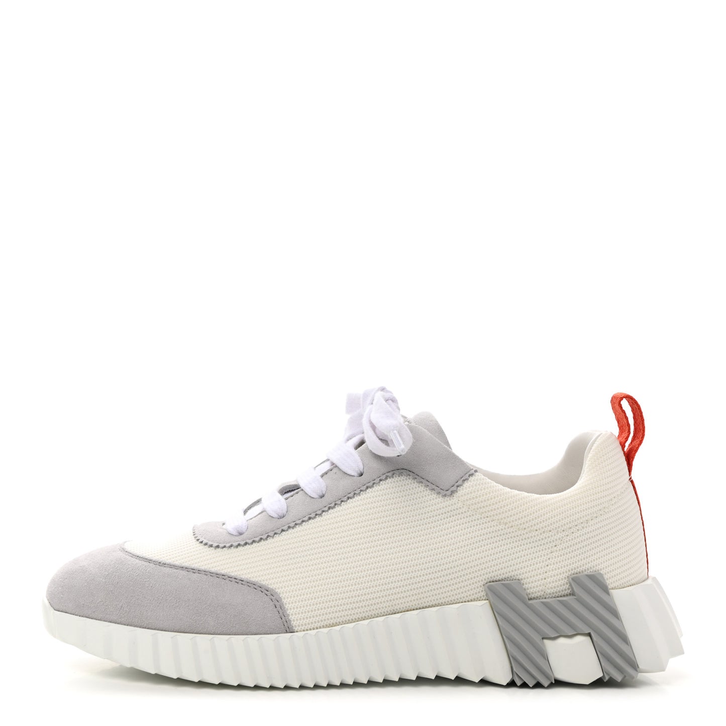 Technical Canvas Suede Goatskin Bouncing Sneakers 37 White Multicolor