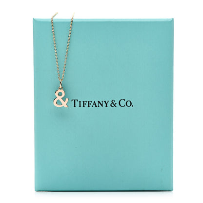 Tiffany 18K Rose Gold Ampersand Pendant Necklace 6 of 6