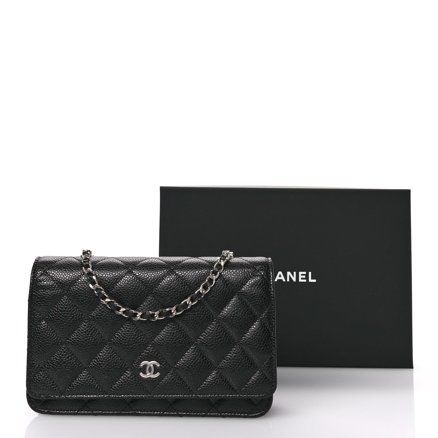 Chanel Caviar Quilted Wallet On Chain WOC Black 12 of 12