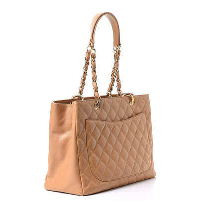 Chanel Caviar Quilted Grand Shopping Tote GST Beige 2 of 5