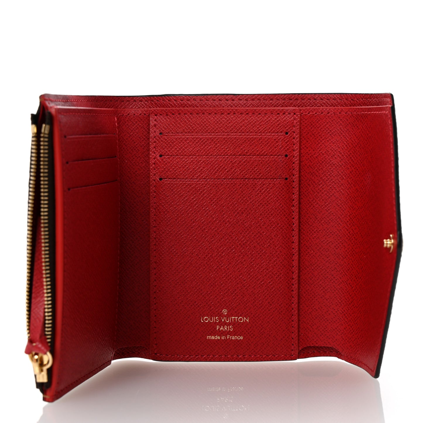 Damier Ebene Victorine Wallet Cherry