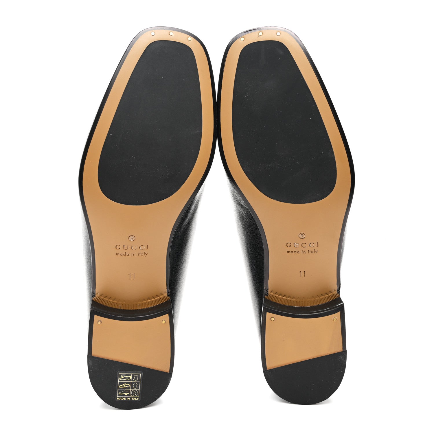Gucci Goatskin Mens Horsebit Loafers 11 Black 5 of 9