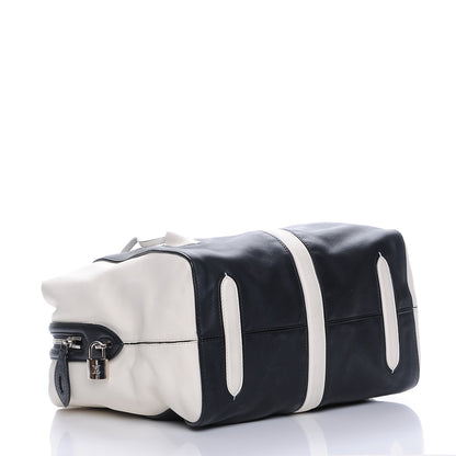 Louis Vuitton Calfskin Suship North South Speedy Navy White 2 of 9