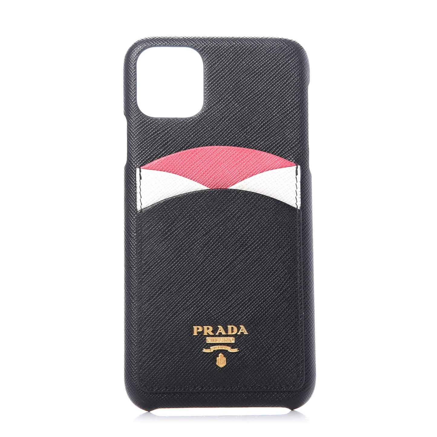 Saffiano iPhone 11 Pro Max Case Black Hibiscus