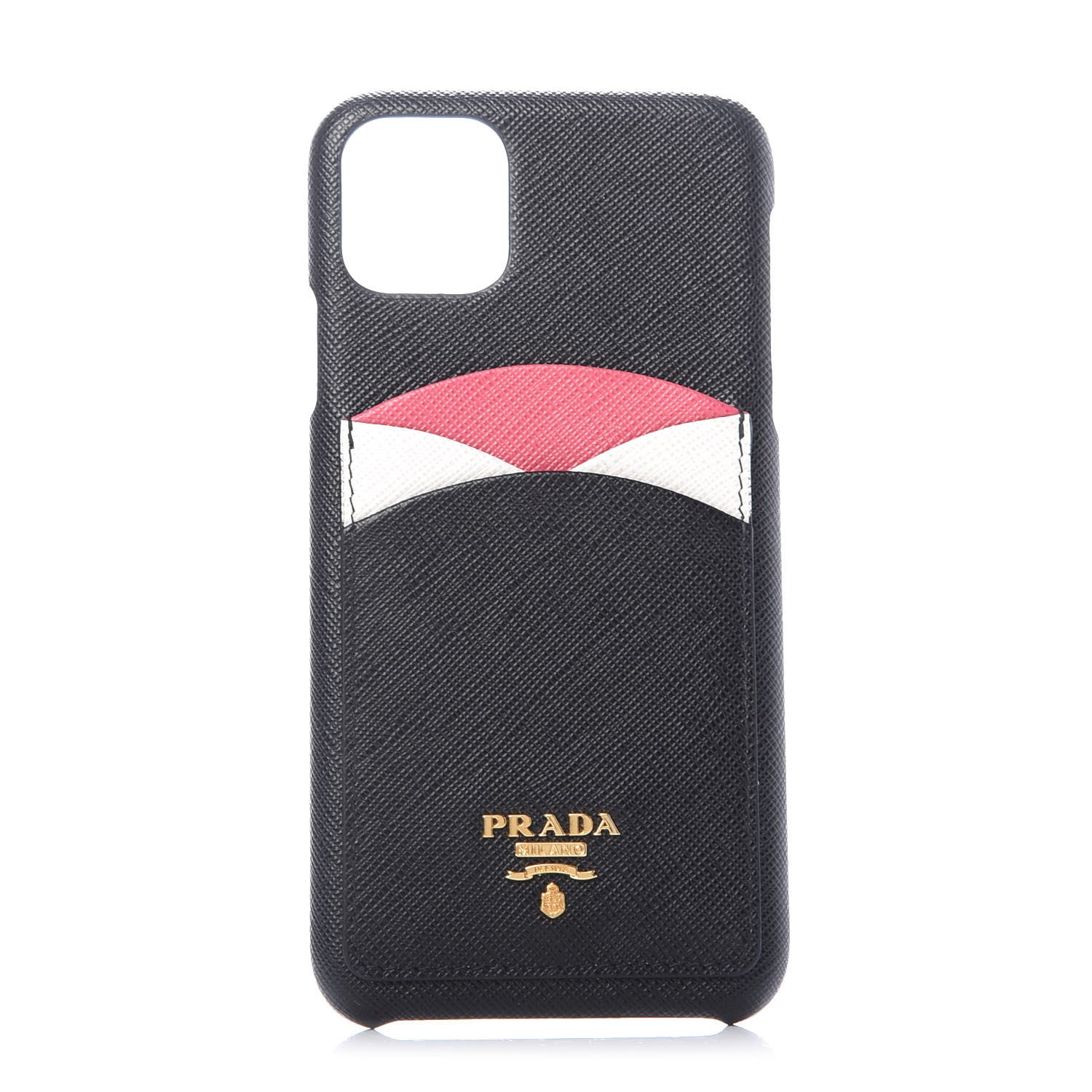 Prada Saffiano iPhone 11 Pro Max Case Black Hibiscus 1 of 6