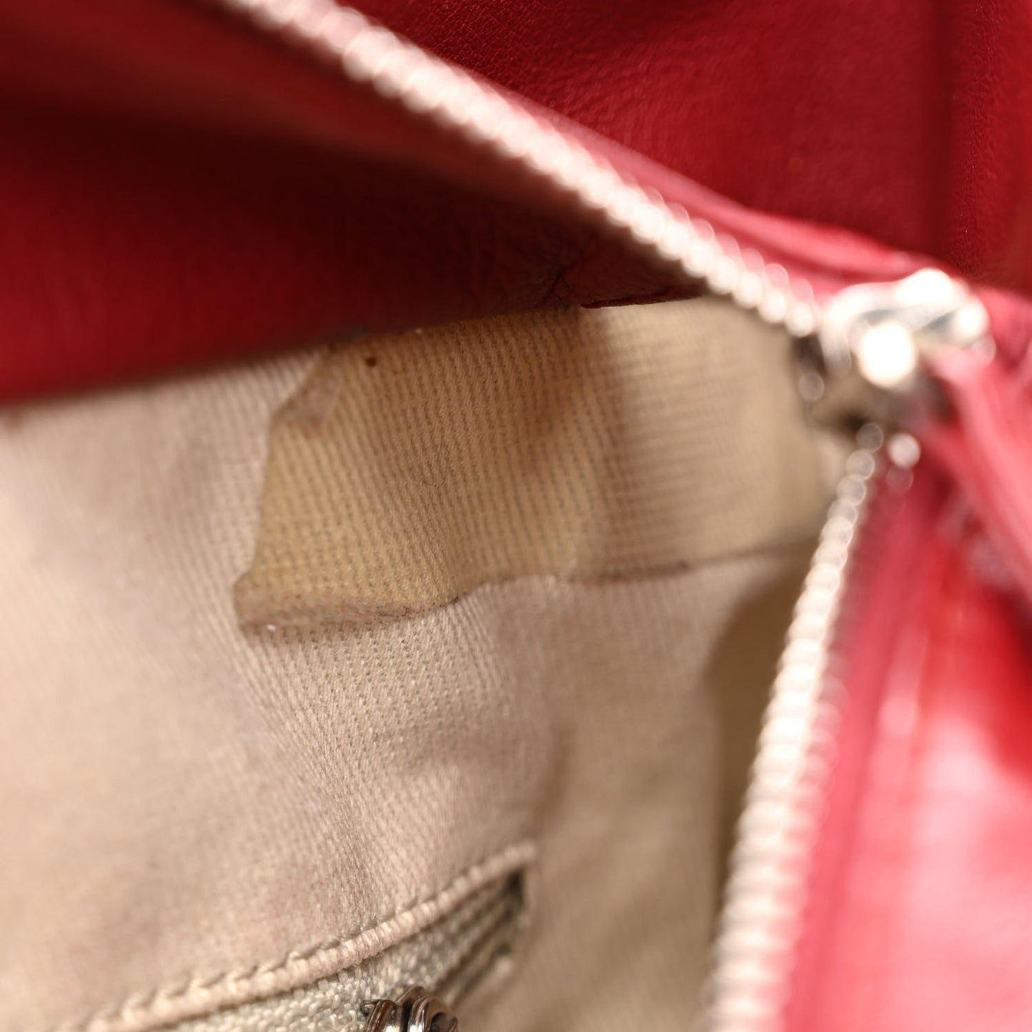 Calfskin Quilted In the Business North South Tote Red