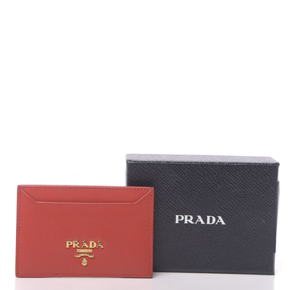 Prada Vitello Move Metal Card Case Lacca 7 of 7