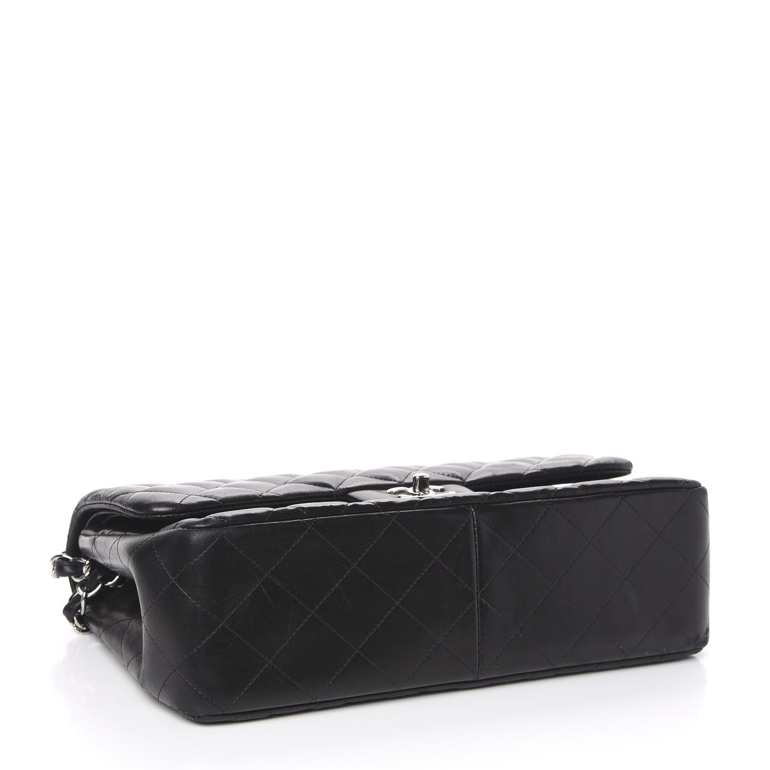 Chanel Lambskin Quilted Jumbo Double Flap Black 3 of 12