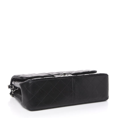 Chanel Lambskin Quilted Jumbo Double Flap Black 3 of 12