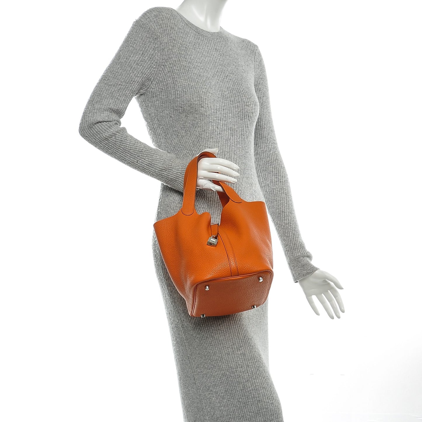 Taurillon Clemence Picotin Lock 22 MM Orange