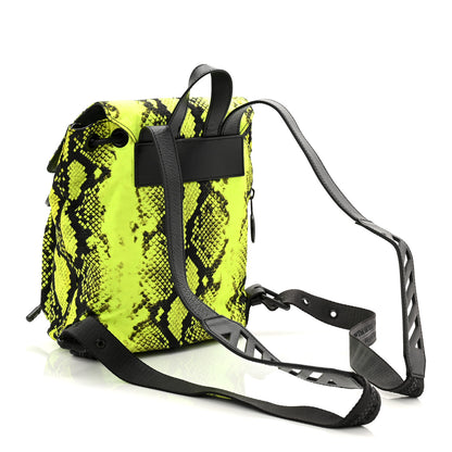 Off-White Nylon Python Print Mini Backpack Fluo Yellow Black 3 of 9
