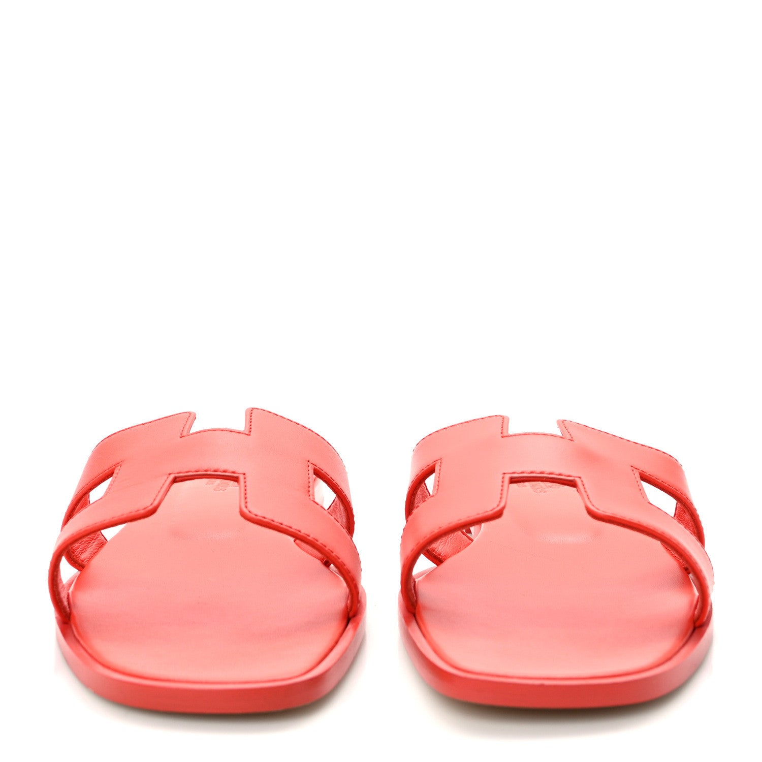 Hermes Box Calfskin Oran Sandals 39 Rouge Jaipur 2 of 9