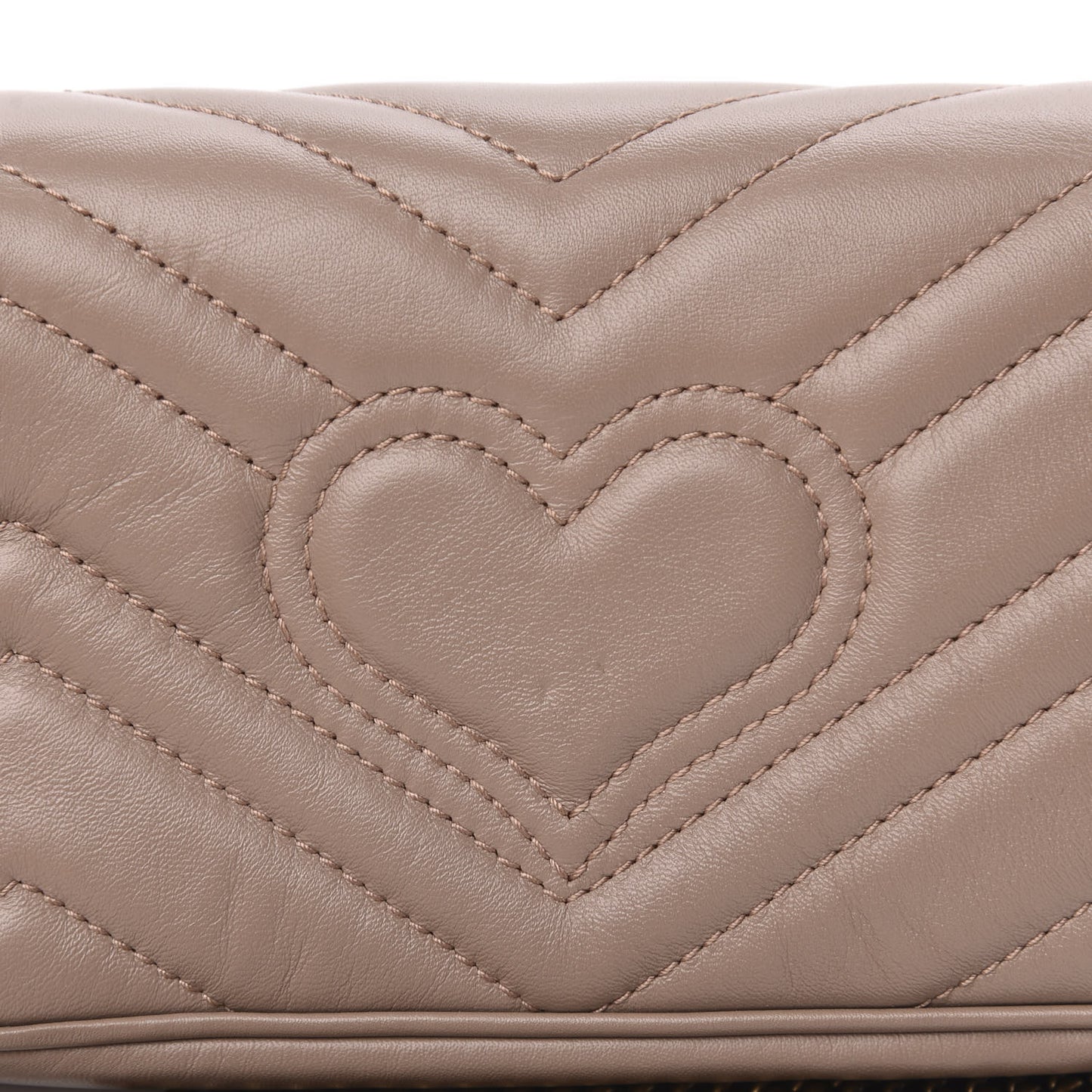 Calfskin Matelasse Super Mini GG Marmont Shoulder Bag Porcelain Rose