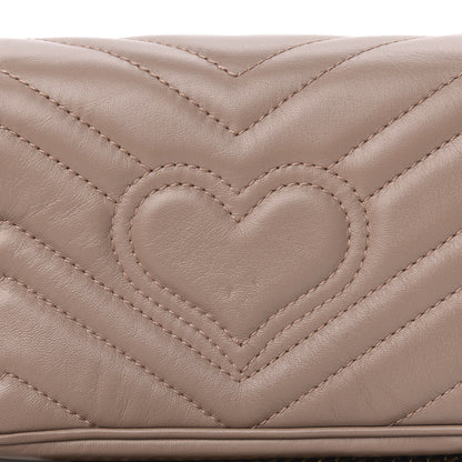 Gucci Calfskin Matelasse Super Mini GG Marmont Shoulder Bag Porcelain Rose 9 of 12
