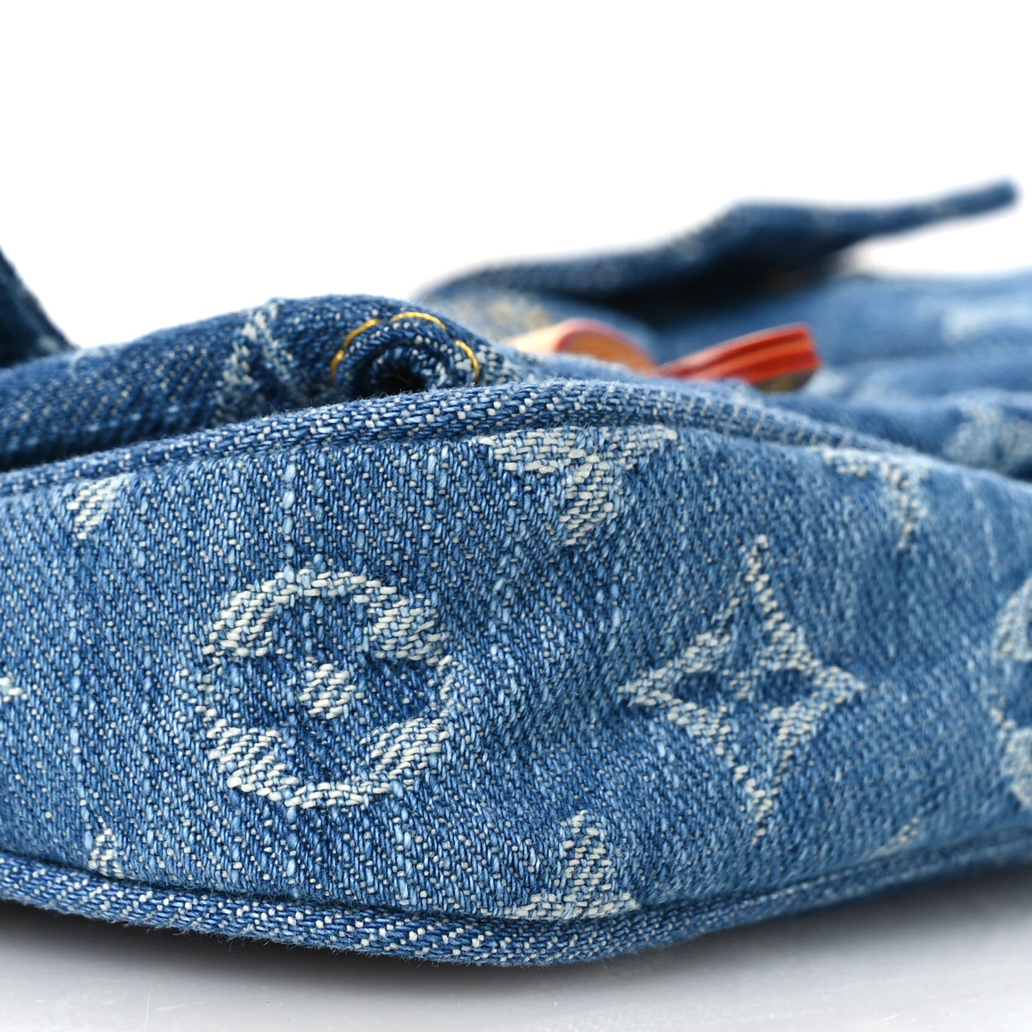 Louis Vuitton Monogram Pochette Accessories Cargo  Blue Denim 8 of 10