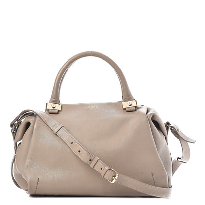 Lanvin Goatskin Trilogy Bowling Bag Mastic 1 of 10