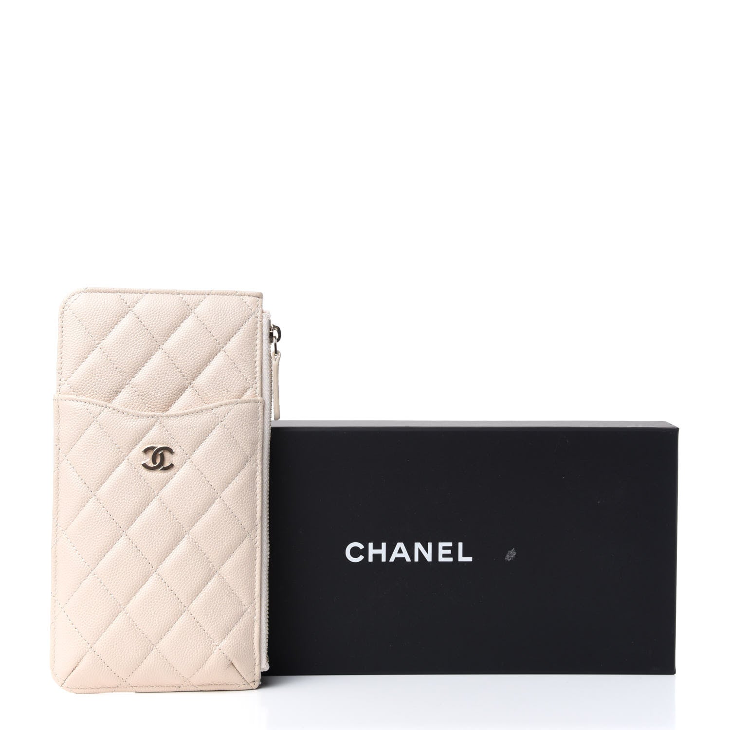 Chanel Caviar Quilted Classic iPhone Pouch Light Beige 8 of 8