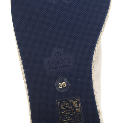 Gucci Canvas Logo Lace-Up Platform Espadrilles 39 Greggio Grege 6 of 9