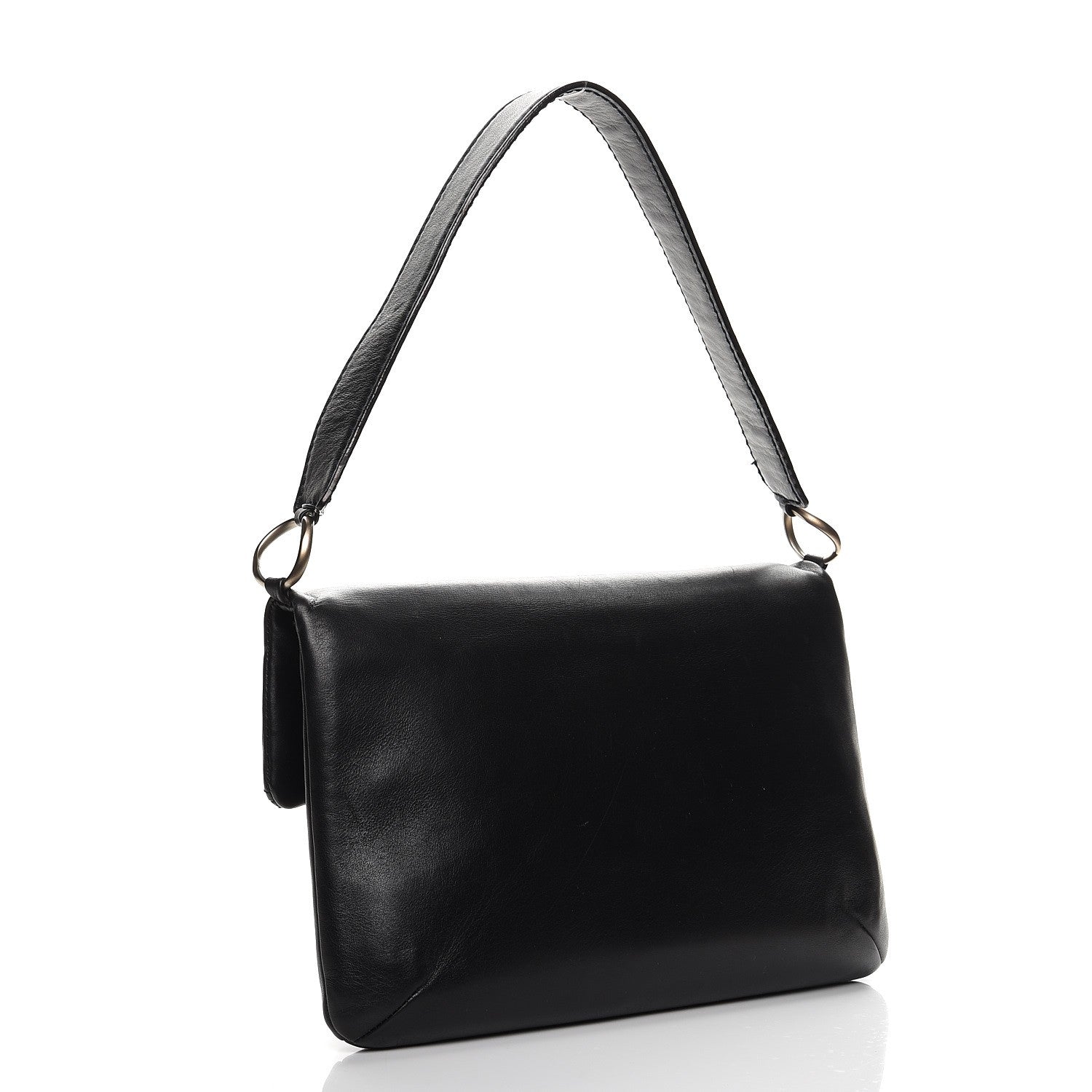 Chanel Calfskin Square Stitched Mademoiselle Shoulder Bag Black 3 of 11