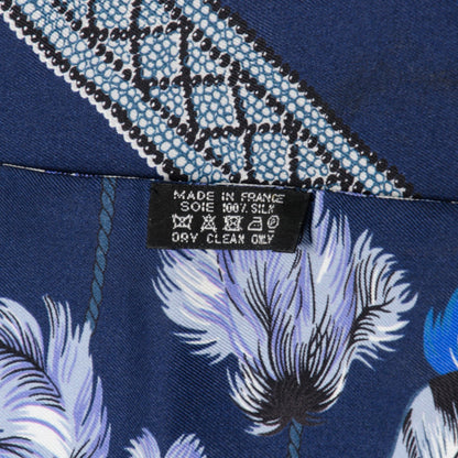 Hermes Silk Brazil Maxi Twilly Marine Bleu Roy Lavande 5 of 7