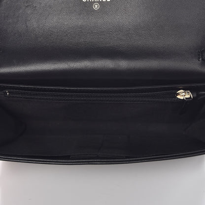 Chanel Lambskin Studded Chain Wallet Black 5 of 9